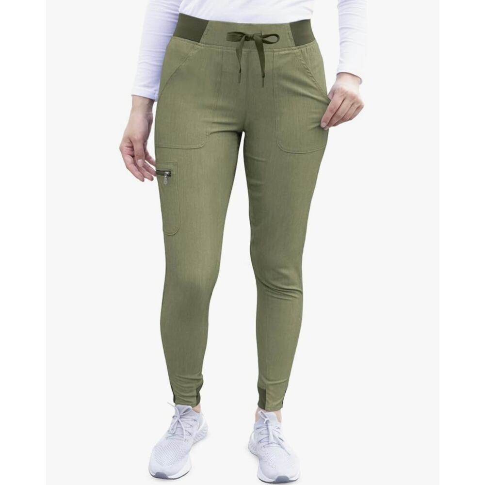 Adar Pro Heather Medical Scrub Pants 3XL Green Joggers P7104
